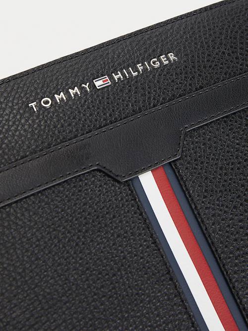 Black Tommy Hilfiger Downtown Metal Logo Washbag Men's Bags | TH087WZC