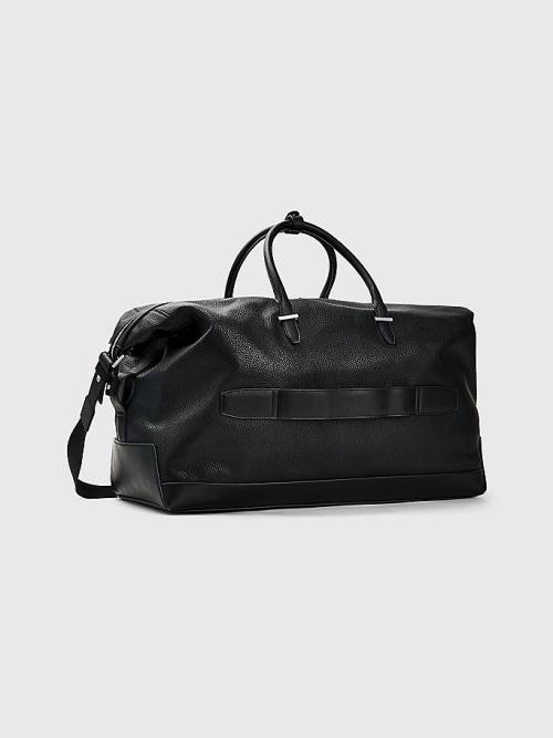 Black Tommy Hilfiger Downtown Metal Logo Duffle Men's Bags | TH843MPV