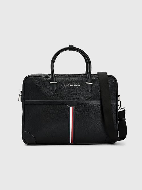 Black Tommy Hilfiger Downtown Slim Computer Men\'s Bags | TH392KCS