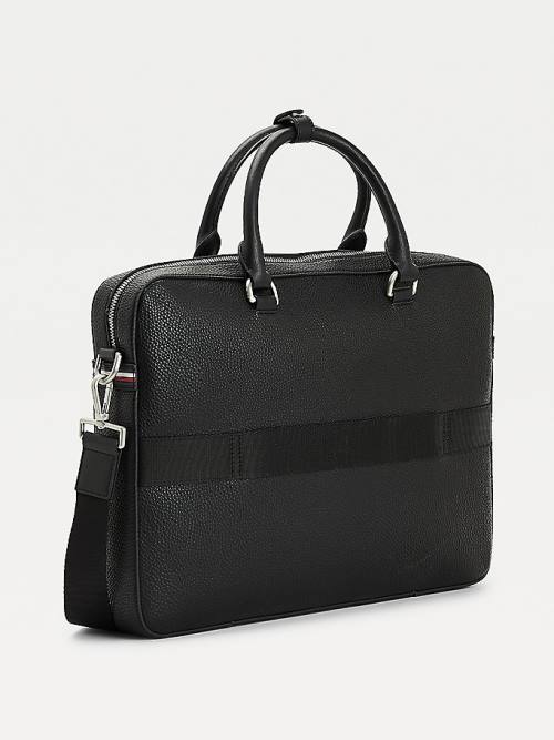 Black Tommy Hilfiger Downtown Slim Computer Men's Bags | TH846YIK