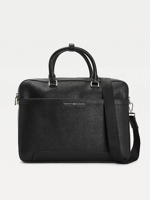 Black Tommy Hilfiger Downtown Slim Computer Men\'s Bags | TH846YIK