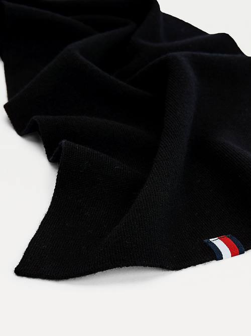 Black Tommy Hilfiger Elevated Men's Scarves | TH028TLS