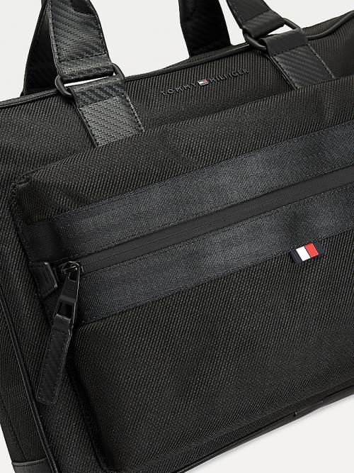 Black Tommy Hilfiger Elevated Modern Computer Men's Bags | TH193ATX