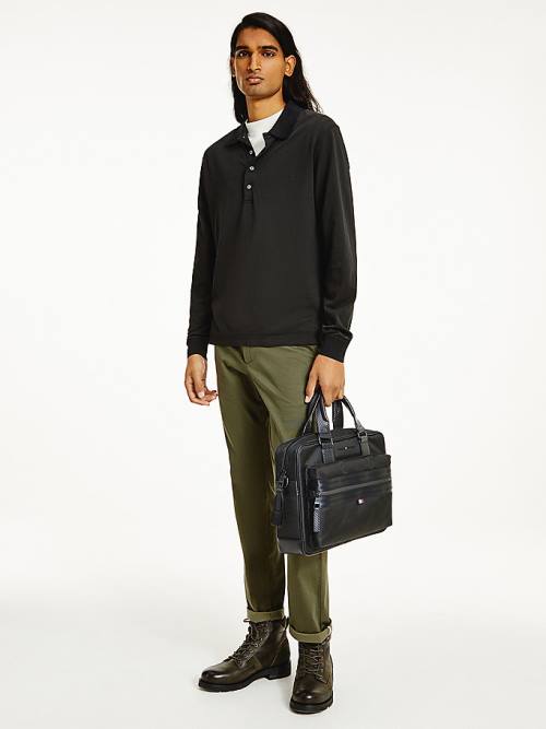 Black Tommy Hilfiger Elevated Modern Computer Men's Bags | TH193ATX