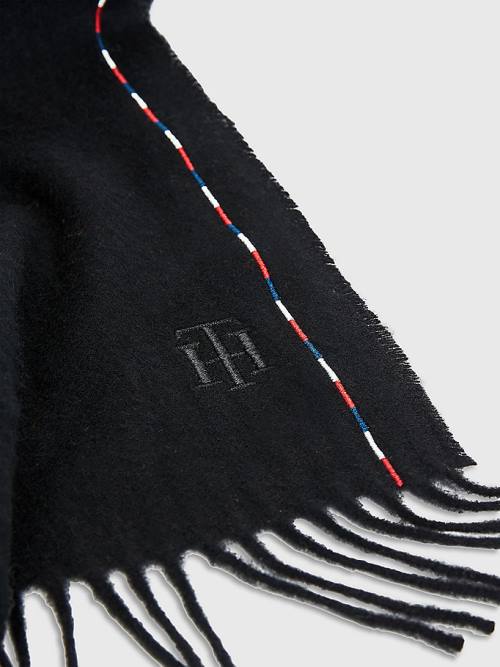 Black Tommy Hilfiger Elevated Wool Women's Scarves | TH369LER