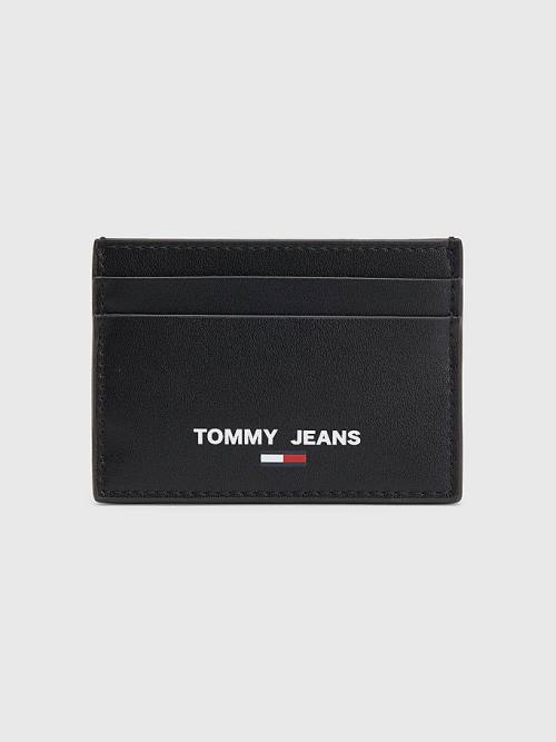 Black Tommy Hilfiger Essential Card Holder Men\'s Wallets | TH370NTM