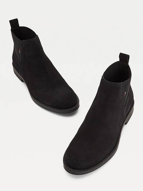 Black Tommy Hilfiger Essential Chelsea Women's Boots | TH094AWD