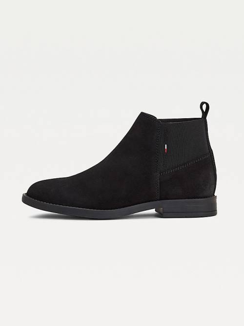 Black Tommy Hilfiger Essential Chelsea Women's Boots | TH094AWD