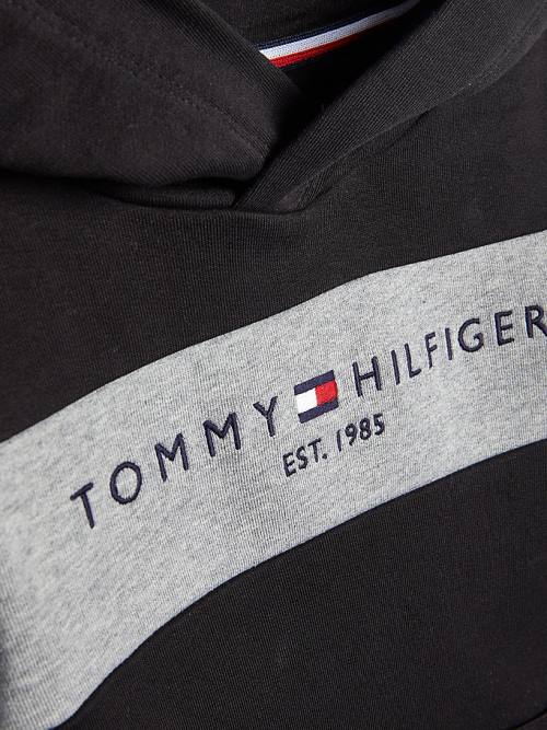 Black Tommy Hilfiger Essential Colour-Blocked And Shorts Set Boys' Hoodie | TH510GQJ