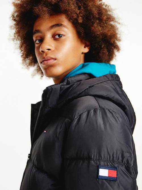 Black Tommy Hilfiger Essential Down Boys' Jackets | TH043UQY