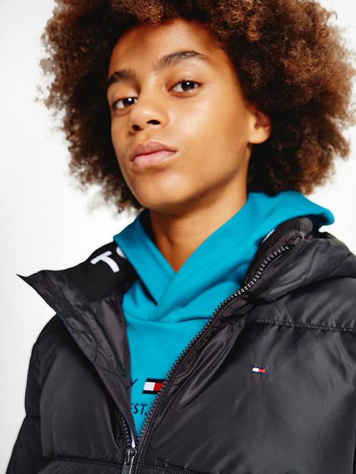 Black Tommy Hilfiger Essential Down Boys' Jackets | TH043UQY