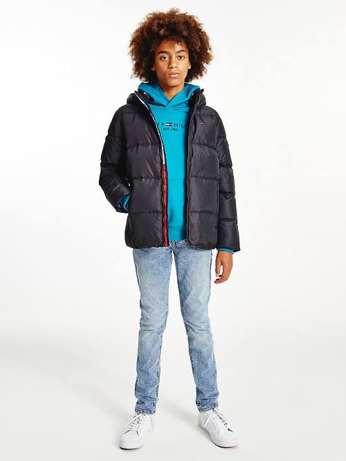 Black Tommy Hilfiger Essential Down Boys\' Jackets | TH043UQY