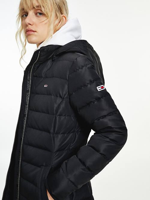 Black Tommy Hilfiger Essential Down Quilted Coat Women's Jackets | TH504TBQ