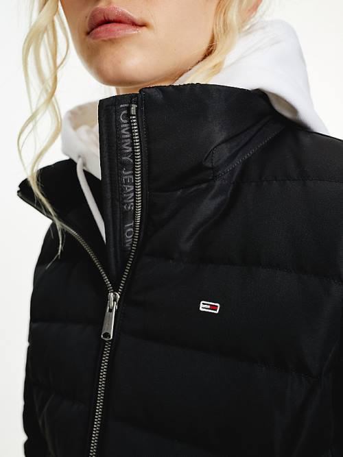 Black Tommy Hilfiger Essential Down Quilted Coat Women's Jackets | TH504TBQ