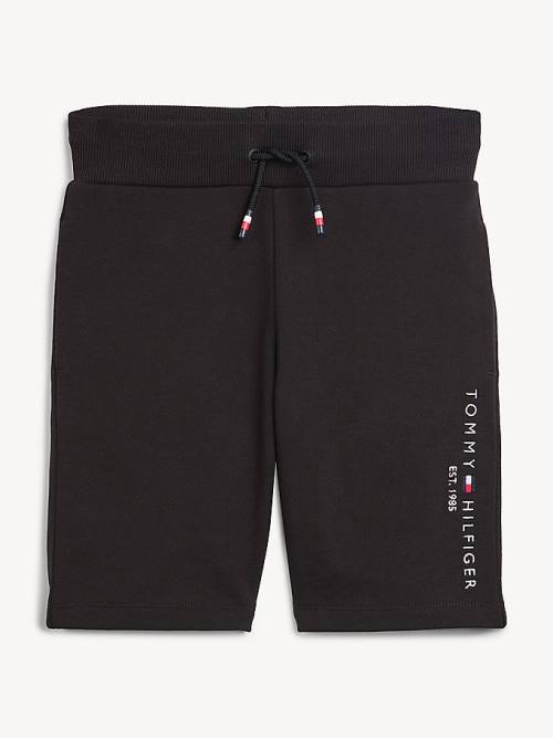 Black Tommy Hilfiger Essential Drawstring Sweat Shorts Boys\' Pants | TH178PWI