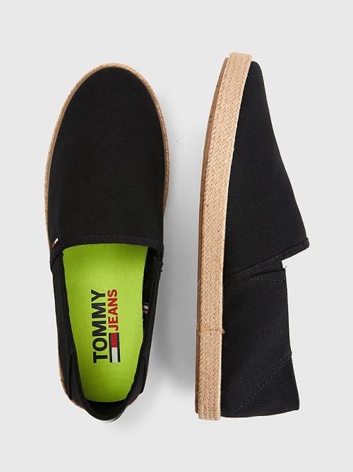 Black Tommy Hilfiger Essential Espadrilles Men's Casual Shoes | TH638LGY