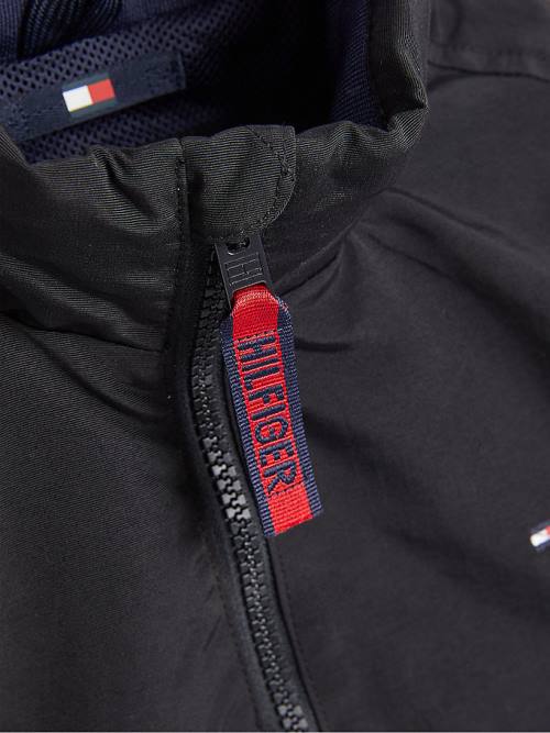 Black Tommy Hilfiger Essential Hooded Boys' Jackets | TH524QKX