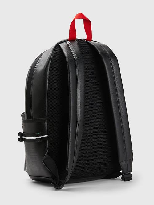 Black Tommy Hilfiger Essential Logo Backpack Men's Bags | TH690HSO