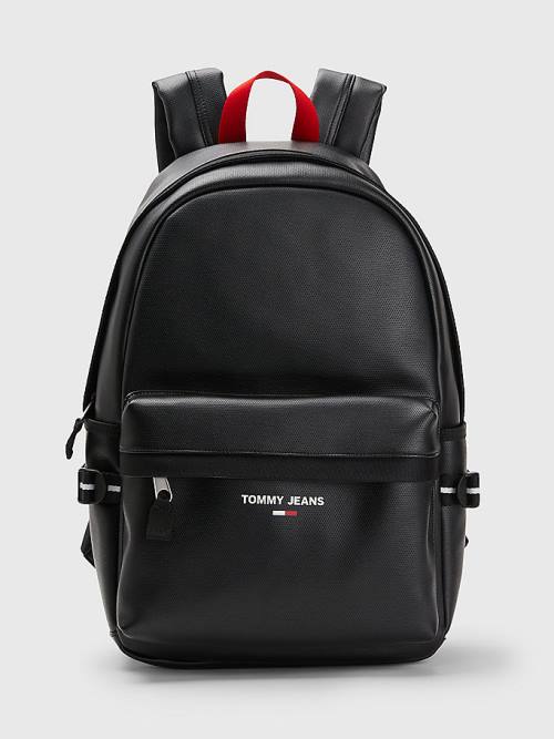 Black Tommy Hilfiger Essential Logo Backpack Men\'s Bags | TH690HSO