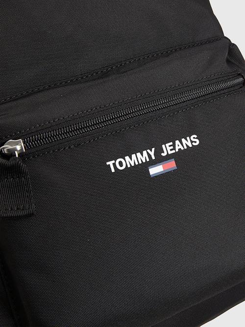 Black Tommy Hilfiger Essential Logo Backpack Women's Bags | TH791GSJ