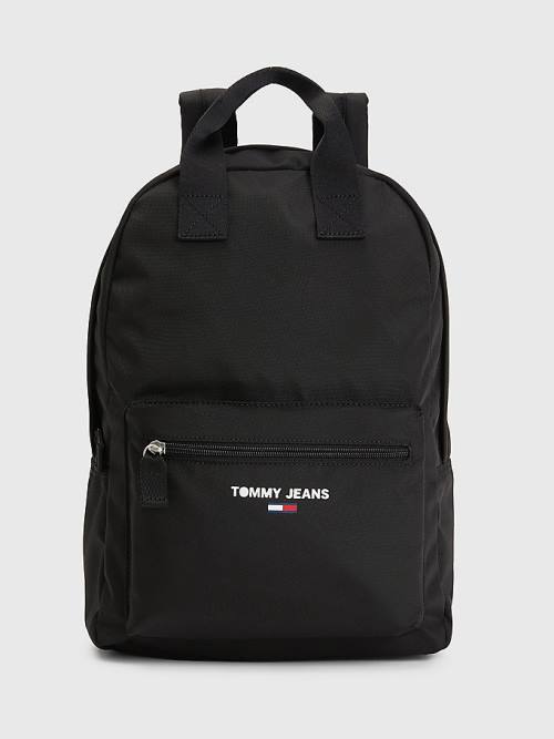 Black Tommy Hilfiger Essential Logo Backpack Women\'s Bags | TH791GSJ