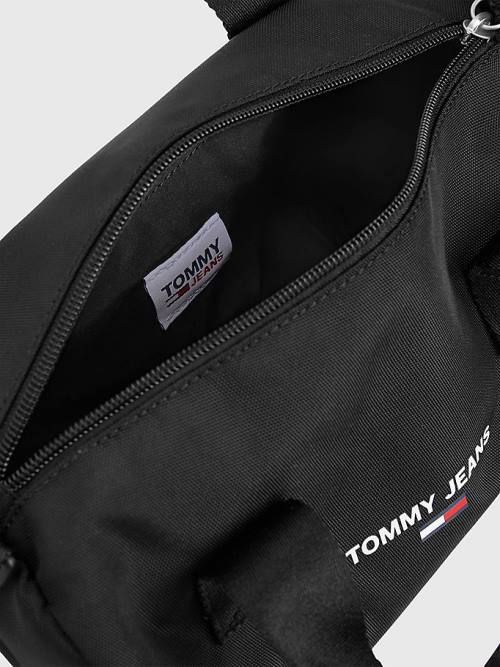 Black Tommy Hilfiger Essential Logo Crossover Women's Bags | TH682BVX