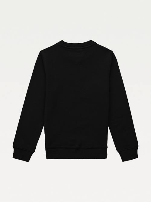 Black Tommy Hilfiger Essential Logo Girls' Sweatshirts | TH480LZT