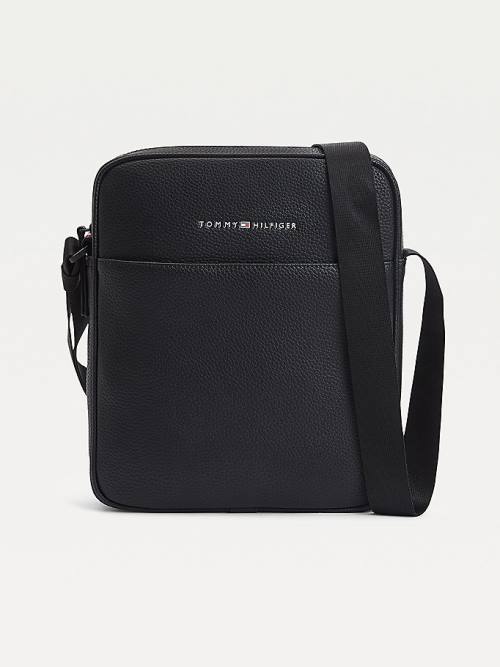 Black Tommy Hilfiger Essential Logo Reporter Men\'s Bags | TH091TIO