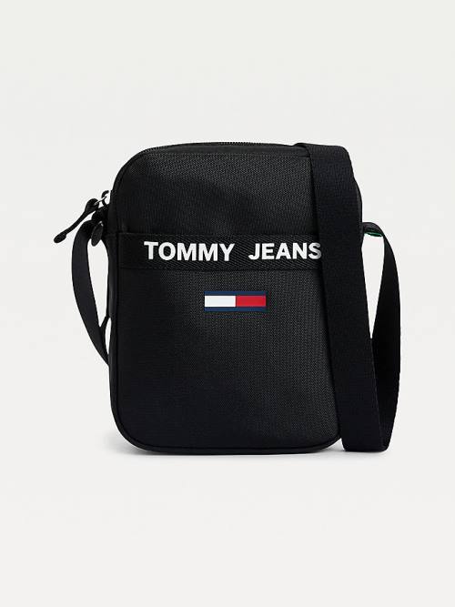 Black Tommy Hilfiger Essential Logo Reporter Men\'s Bags | TH317HRU