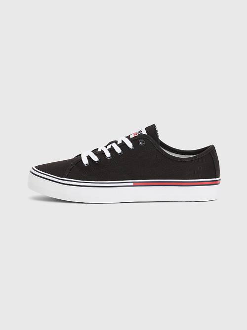 Black Tommy Hilfiger Essential Low-Cut Men's Sneakers | TH812RWJ