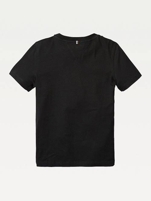 Black Tommy Hilfiger Essential Organic Cotton Boys' T Shirts | TH645YXP