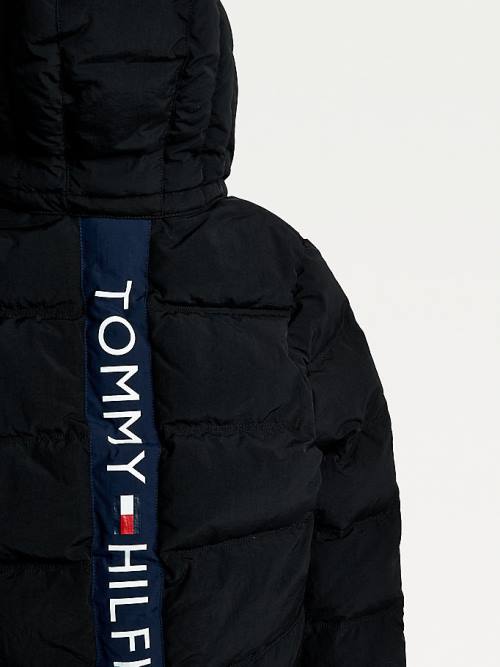 Black Tommy Hilfiger Essential Padded Back Logo Boys' Jackets | TH076WKU