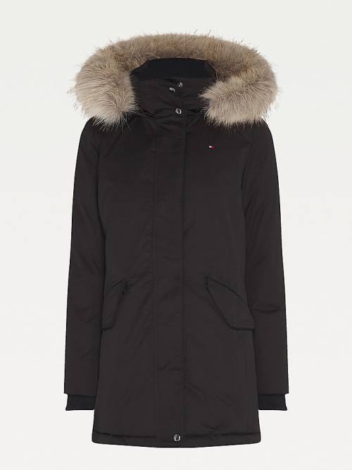 Black Tommy Hilfiger Essential Padded Parka Women's Coats | TH729PKM