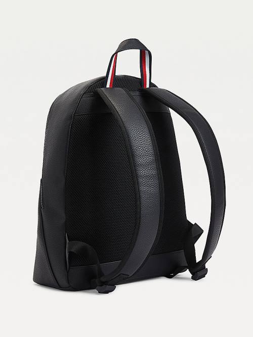 Black Tommy Hilfiger Essential Pebble Grain Backpack Men's Bags | TH721JWH