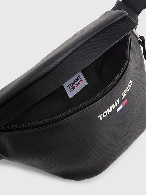 Black Tommy Hilfiger Essential Perforated Bumbag Men's Bags | TH026FON