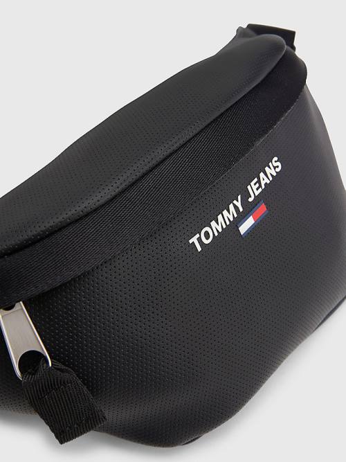 Black Tommy Hilfiger Essential Perforated Bumbag Men's Bags | TH026FON