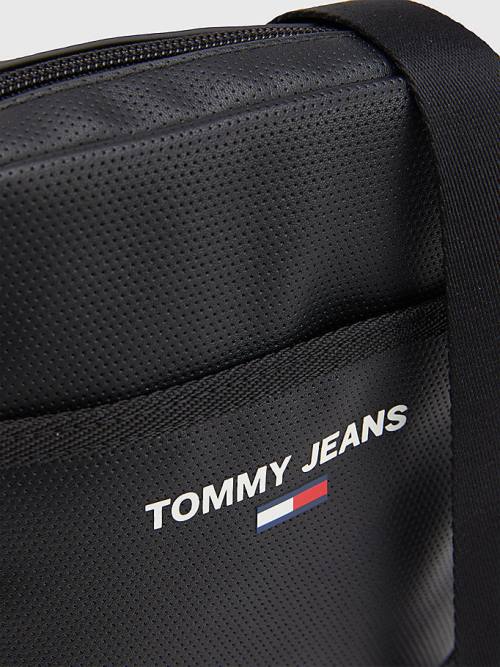 Black Tommy Hilfiger Essential Perforated Reporter Men's Bags | TH279WZQ