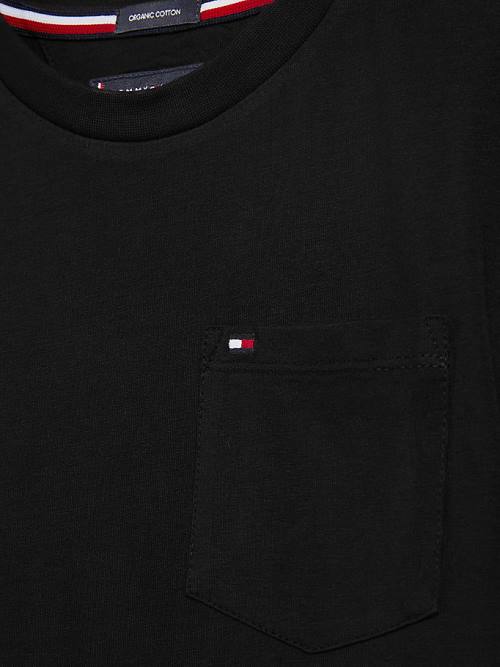 Black Tommy Hilfiger Essential Pocket Boys' T Shirts | TH563XKS