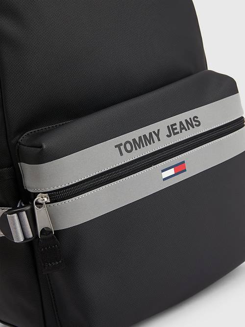 Black Tommy Hilfiger Essential Reflective Backpack Men's Bags | TH102DSV