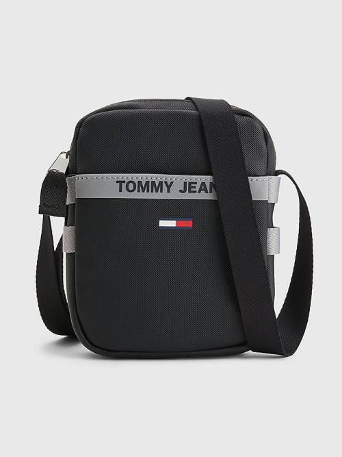 Black Tommy Hilfiger Essential Reflective Reporter Men\'s Bags | TH149SNO