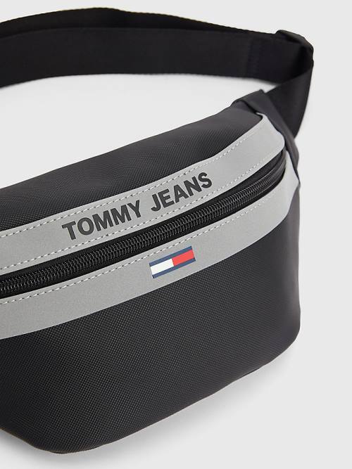 Black Tommy Hilfiger Essential Reflective Bum Men's Bags | TH561MGS