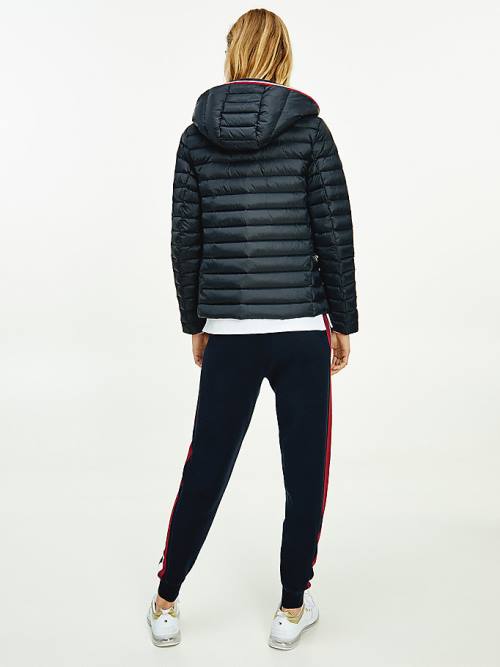 Black Tommy Hilfiger Essential Removable Hood Down Women's Jackets | TH891EOL