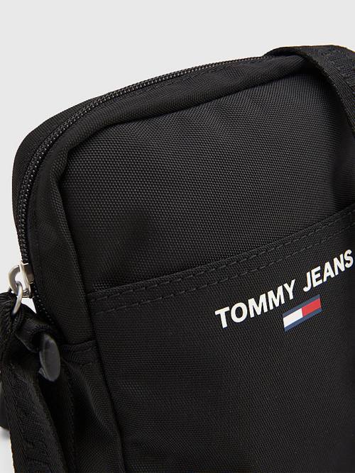 Black Tommy Hilfiger Essential Reporter Crossover Men's Bags | TH620TBC