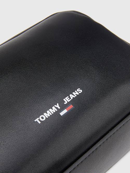 Black Tommy Hilfiger Essential Side Handle Washbag Men's Bags | TH570UMT