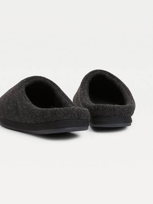 Black Tommy Hilfiger Essential Signature Home Women's Slippers | TH870DOA