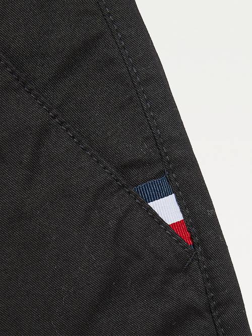 Black Tommy Hilfiger Essential Slim Fit Chinos Boys' Pants | TH938RMH