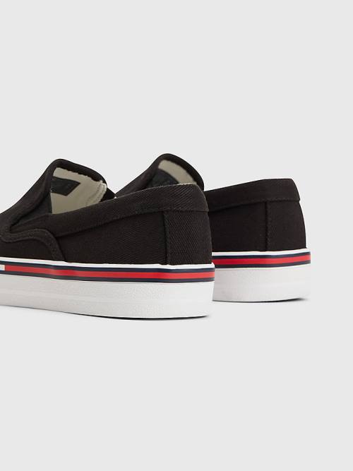 Black Tommy Hilfiger Essential Slip On Women's Sneakers | TH634YNP