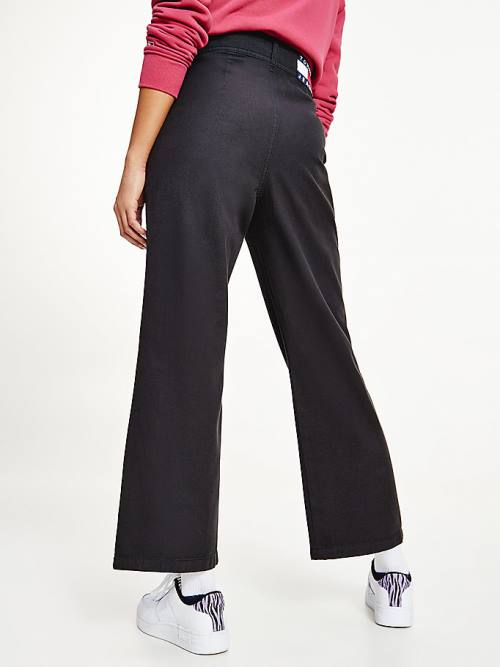 Black Tommy Hilfiger Essential Straight Leg Women's Pants | TH240VJK