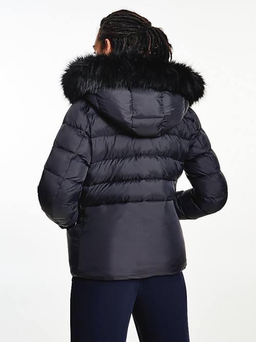 Black Tommy Hilfiger Essential TH Protect Padded Women's Jackets | TH014GBZ