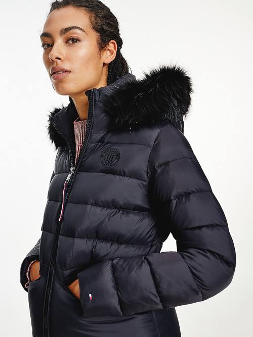 Black Tommy Hilfiger Essential TH Protect Padded Women's Jackets | TH014GBZ